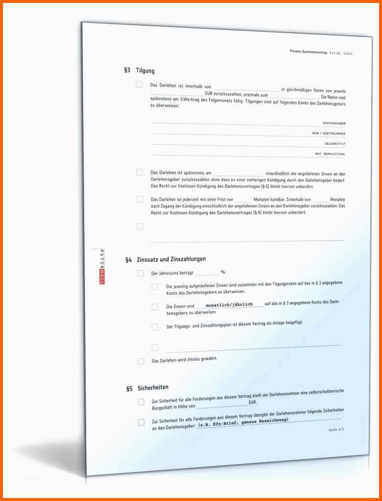 Großartig Privater Darlehensvertrag Vorlage 25 Frische Galerie Du