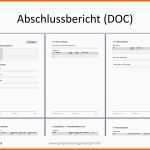 Großartig Projekt Abschlussbericht In Word Mit Vorlage Zum