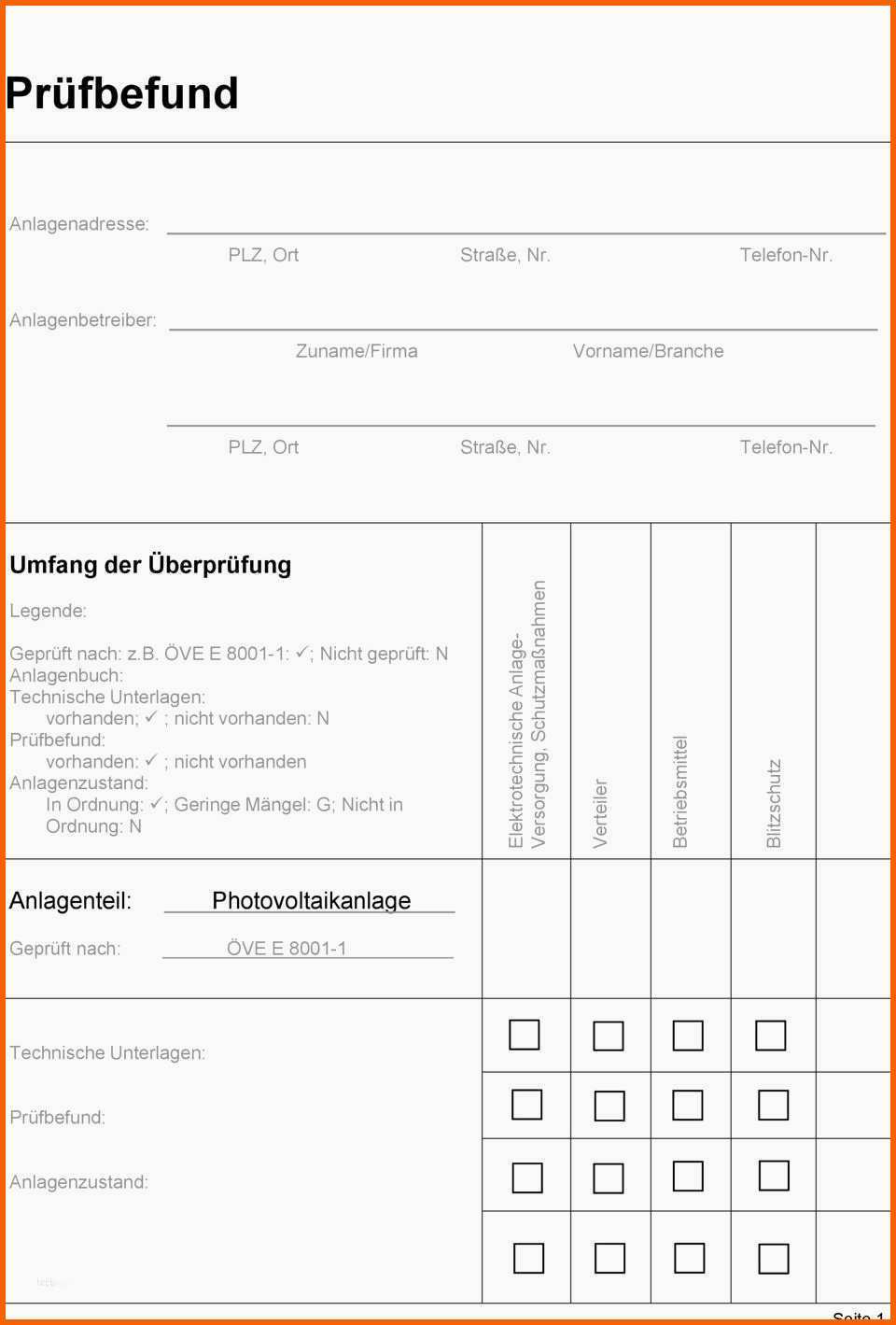 Großartig Prüfbuch Sicherheitsbeleuchtung Vorlage Luxus