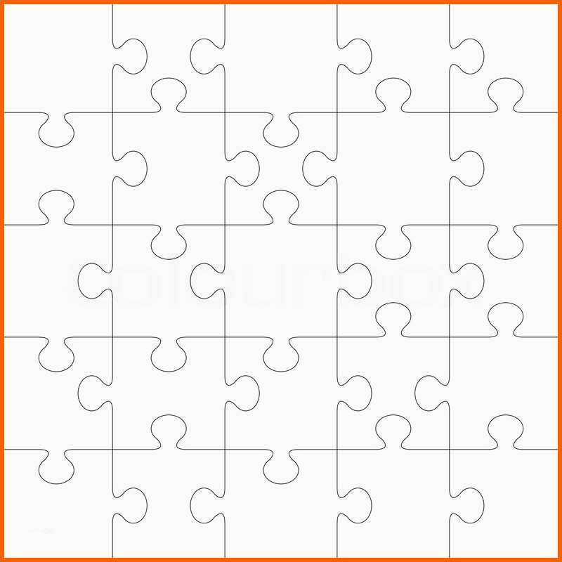 Großartig Puzzle Vektor Vorlage Mit Puzzle Teile Ser