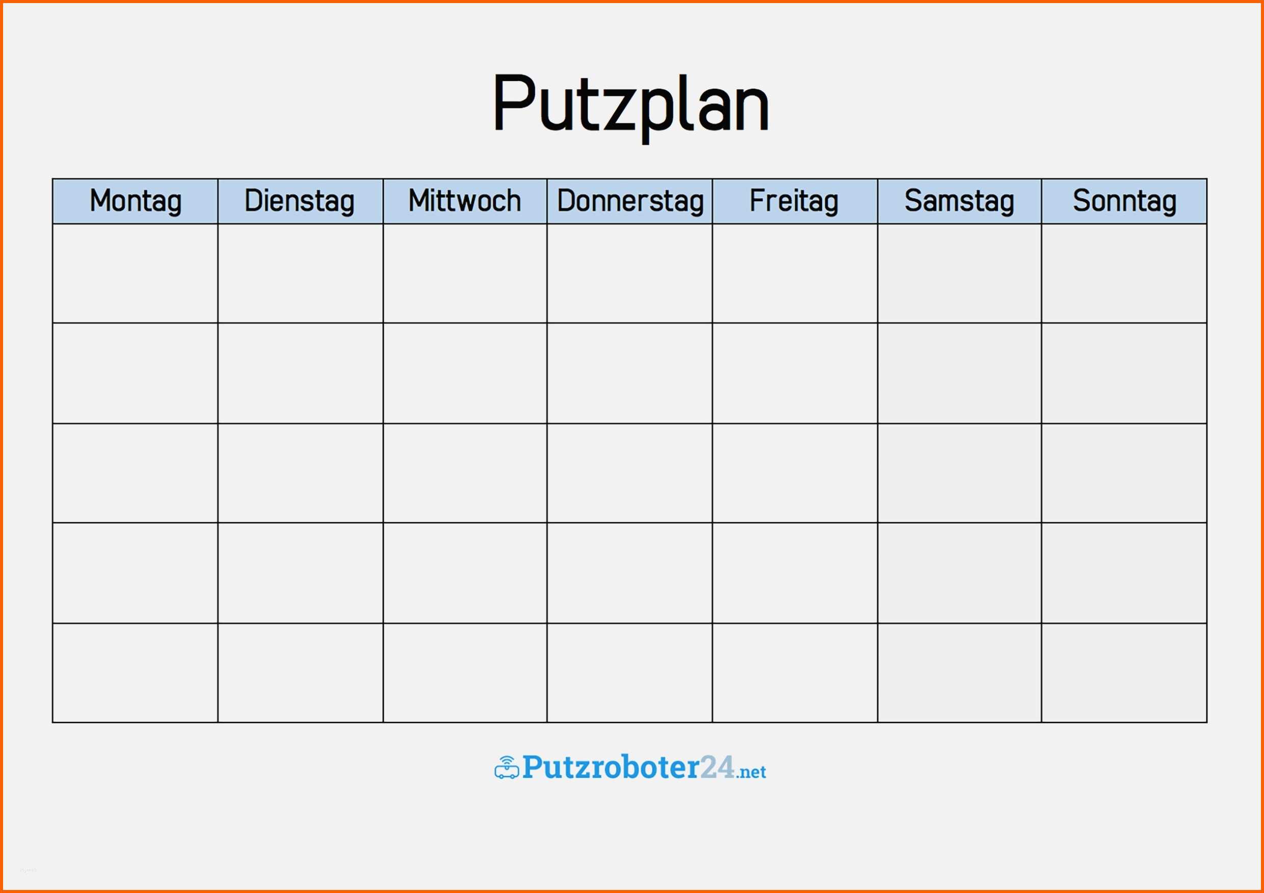 Großartig Reinigungsplan Excel Dann Reinigungsplan Küche Vorlage
