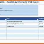 Großartig Übersicht Baukosten – Kostenaufstellung Mit Excel