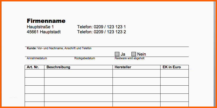 Großartig Vorlage Kommissionsvertrag Word