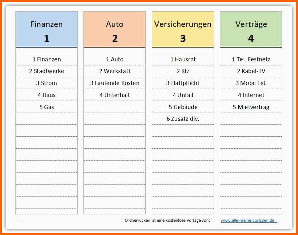 Großartig Vorlage Zur Beschriftung Von ordnerrücken