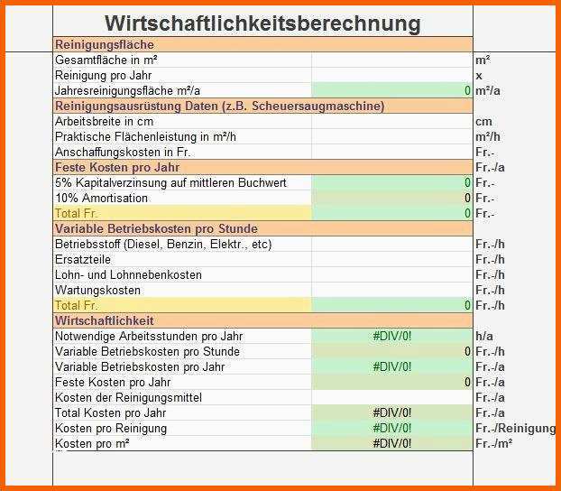 Großartig Wirtschaftlichkeitsberechnung Excel Vorlagen Shop