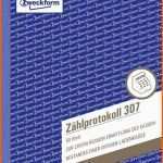Großartig Zählprotokoll 307