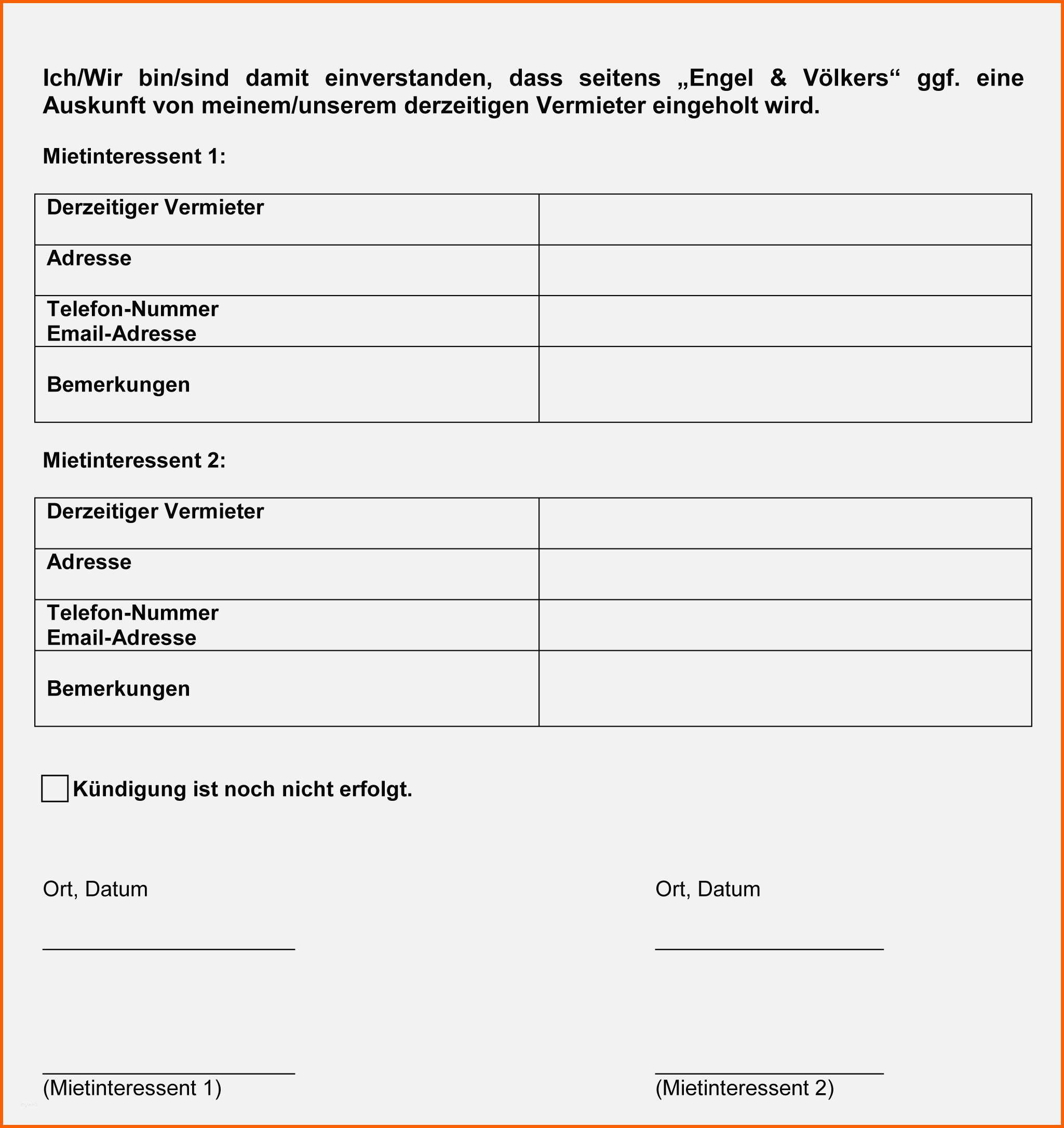 Größte 15 Mieterselbstauskunft Vorlage