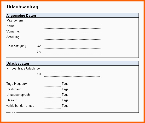 Größte 15 Urlaubsantrag Kostenlos