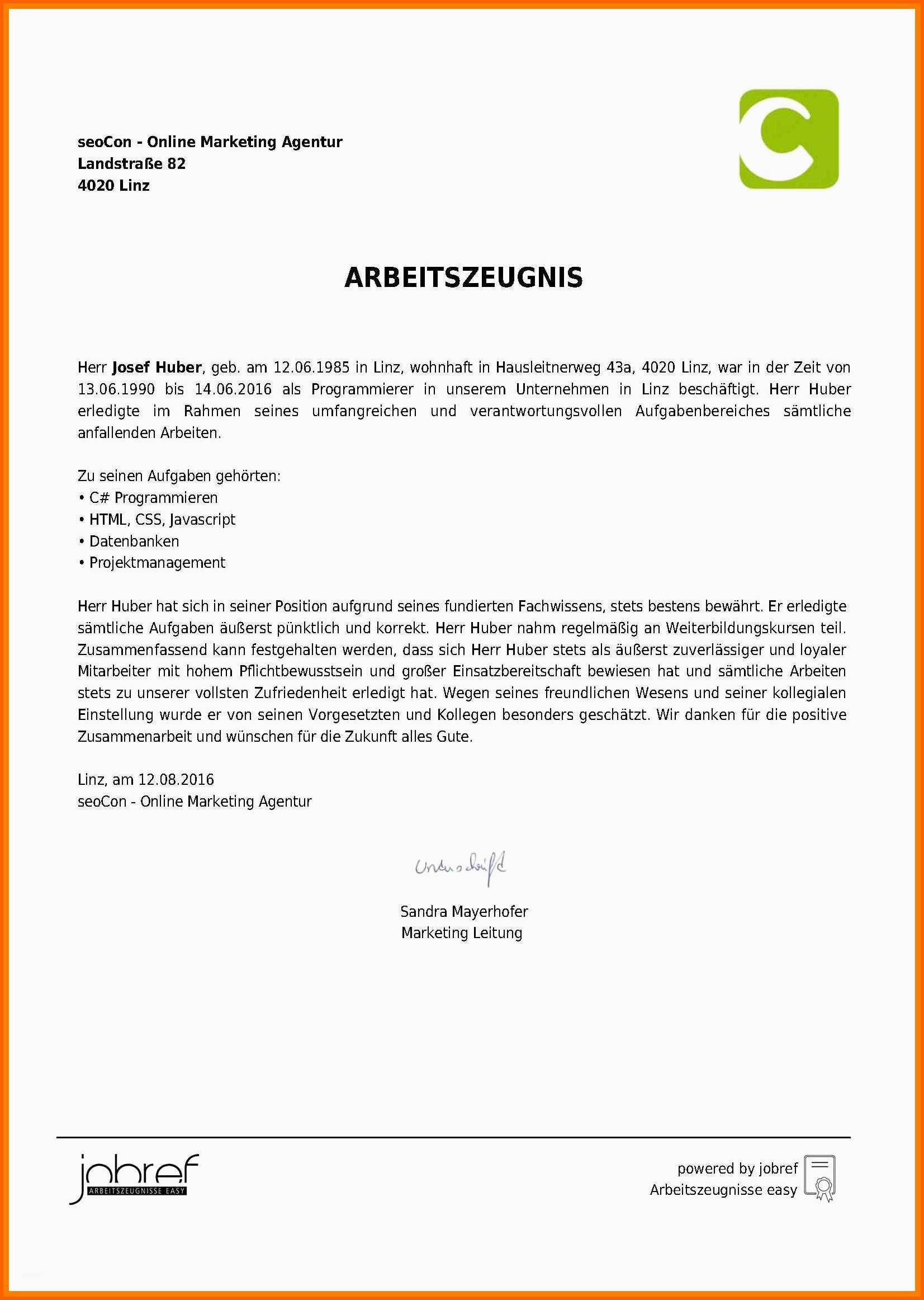 Größte 17 Arbeitszeugnis Vorlage