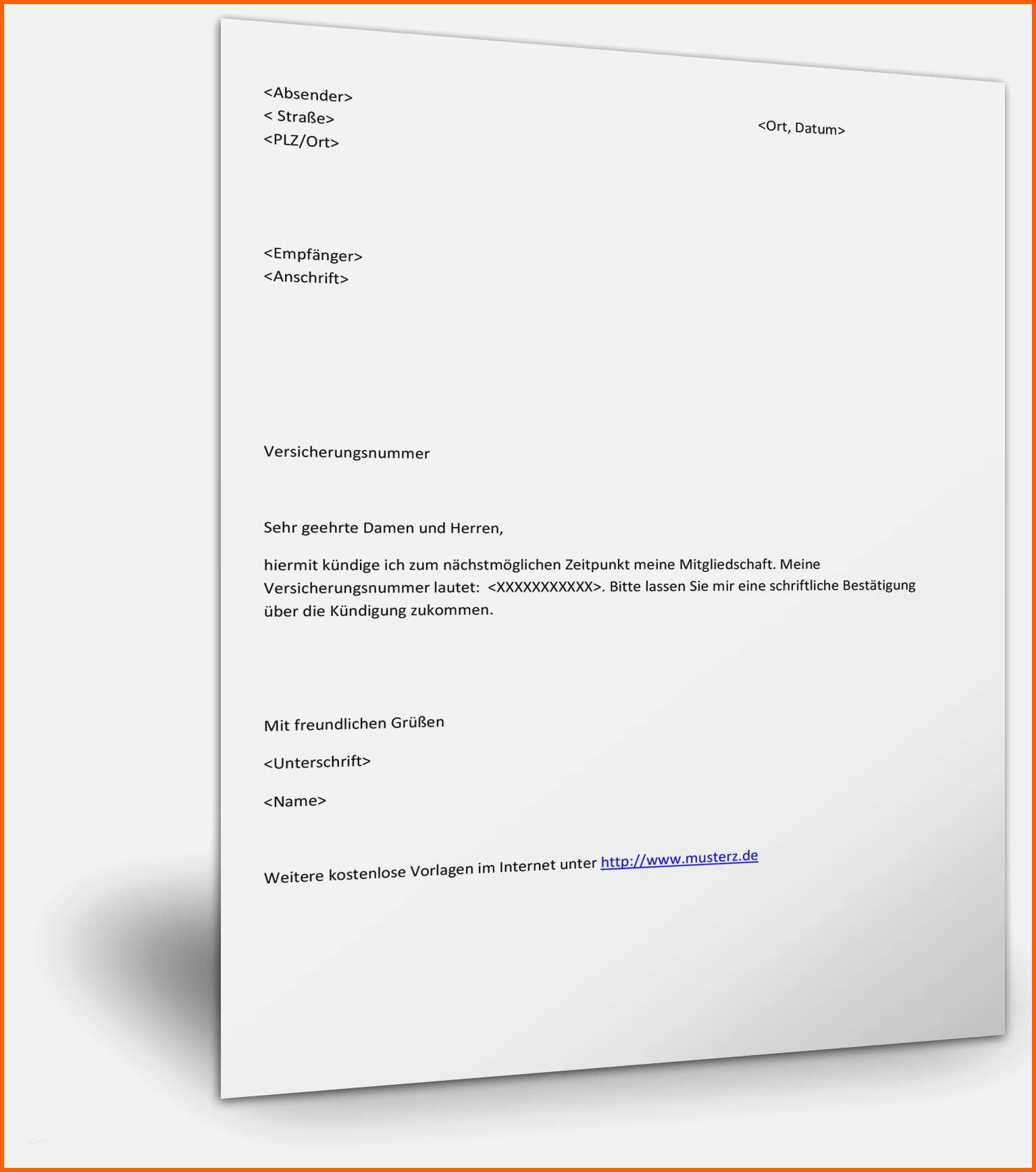 Größte 18 Hausarztprogramm Kündigen Vorlage