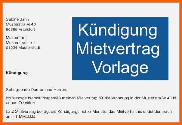Größte 20 Kündigung Mietvertrag Vorlage Mieterbund