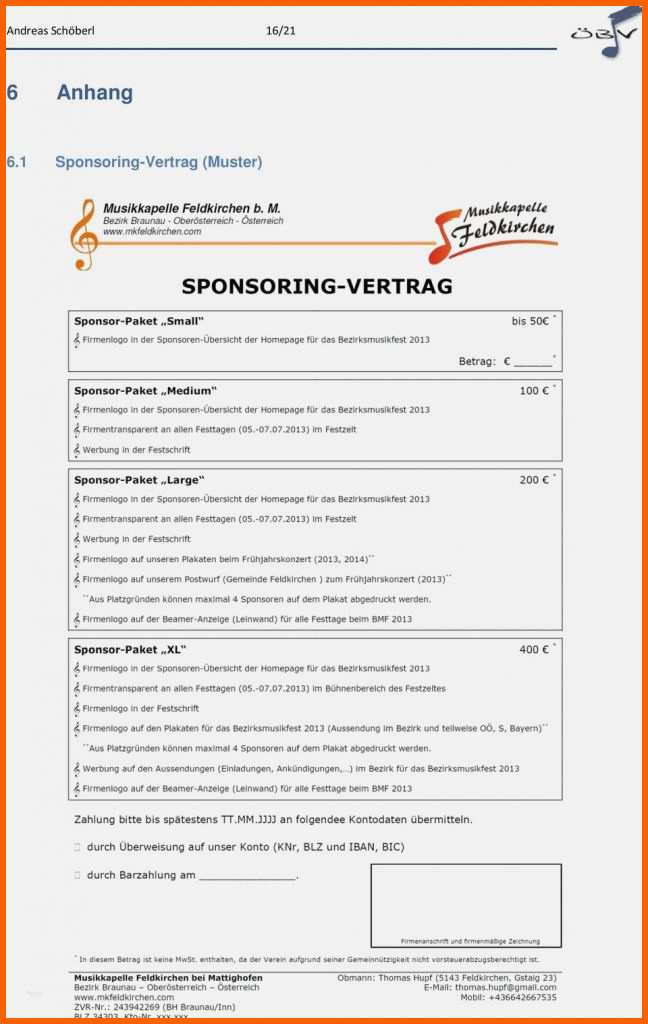 Größte 26 Inspiration Sponsorenmappe Vorlage Modelle