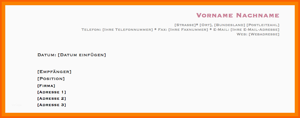 Größte 9 Briefkopf Word Vorlage