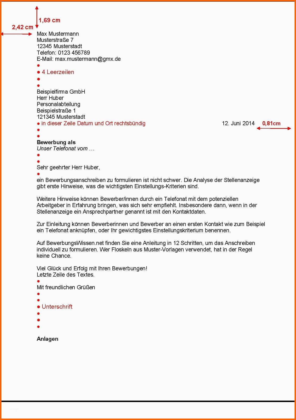 Größte Anschreiben Brief Nach Din 5008 Bewerbung Briefe Schreiben