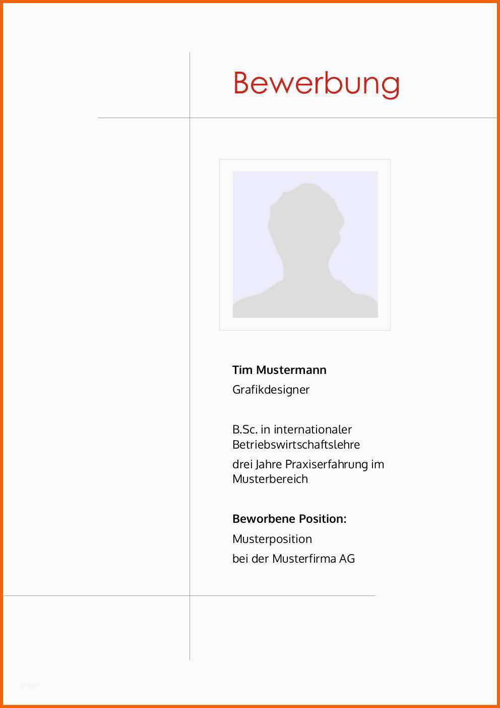 Größte Bewerbung Deckblatt Muster Vorlage 12