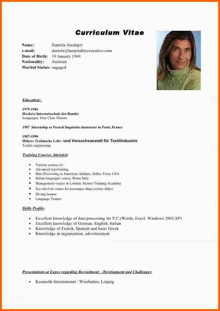 Größte Englisch Cv Vorlage – Various Vorlagen