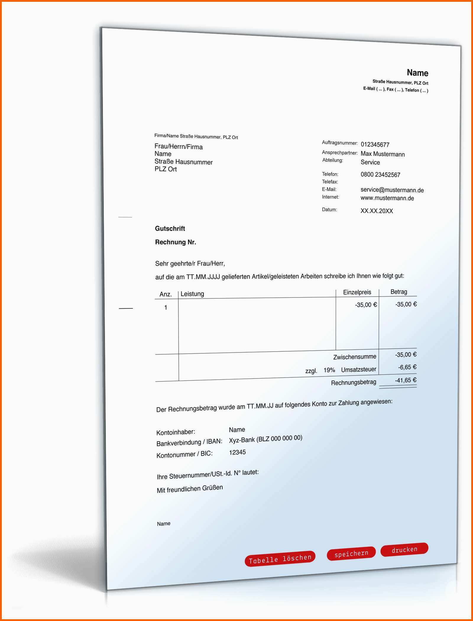 Größte Gutschrift