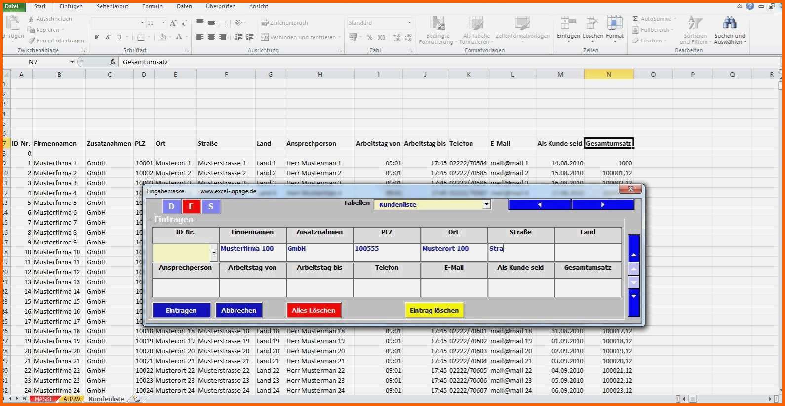 Größte Kundenliste Excel Vorlage Erstaunlich Datenbanken In Excel