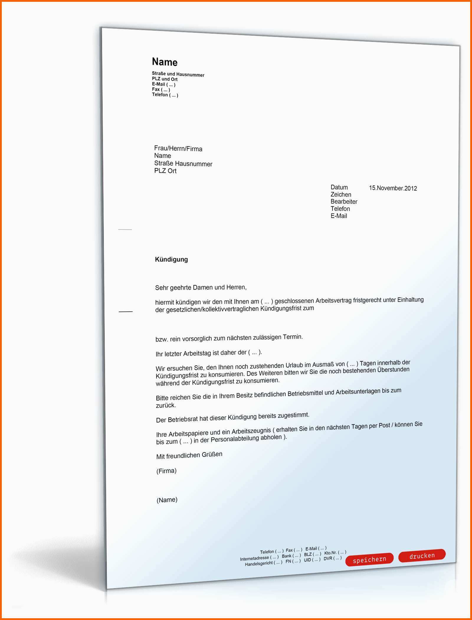 Größte Kündigung Arbeitsvertrag Fristgemäß Arbeitgeber