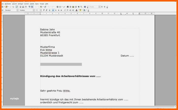 Größte Kündigung Vorlage Arbeitnehmer Kostenlos Genial Super