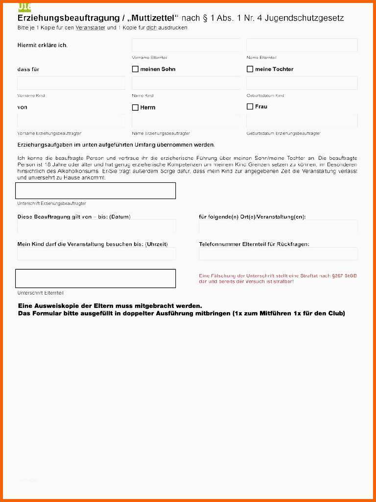 Größte Muttizettel Ohne Begleitperson