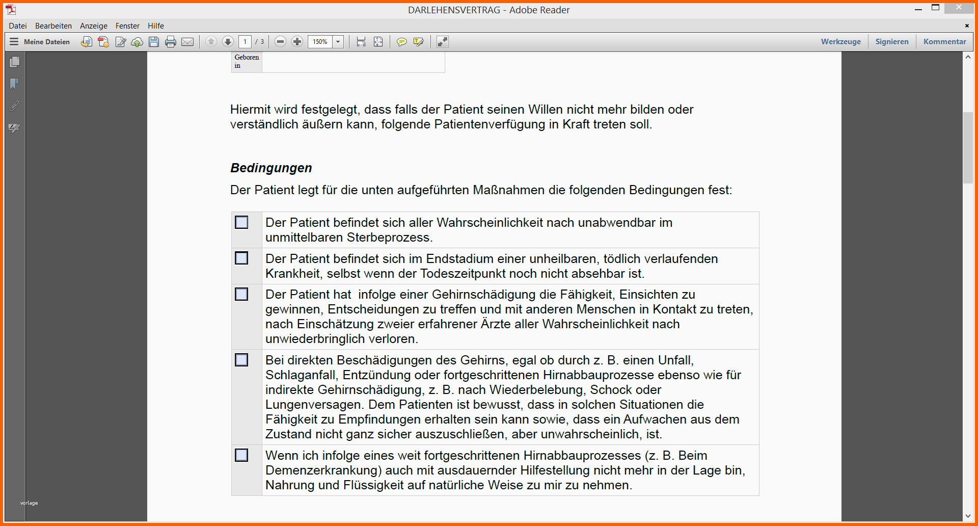 Größte Patientenverfügung Kostenlos › Patientenverfügung formular