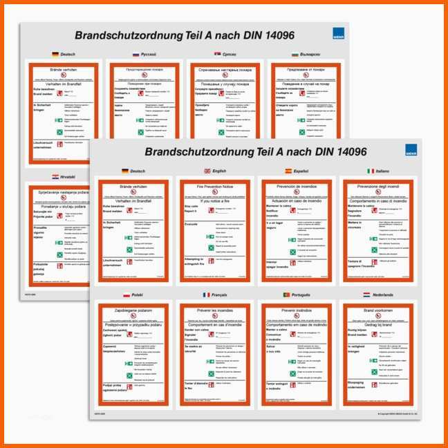 Größte Poster Brandschutzordnung Teil A