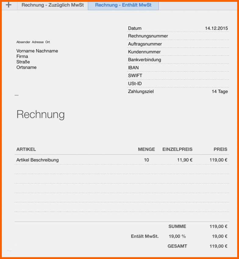 Größte Rechnung Stellen Als Privatperson Vorlage Großartig