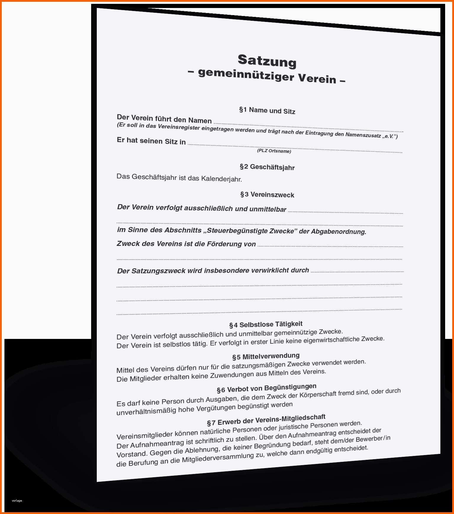 Größte Tätigkeitsbericht Gemeinnütziger Verein Muster