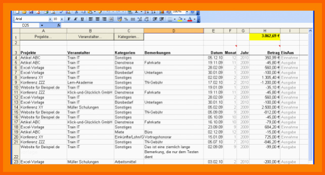 Hervorragen 10 Einnahmen Ausgaben Rechnung Vorlage Excel Cathedral