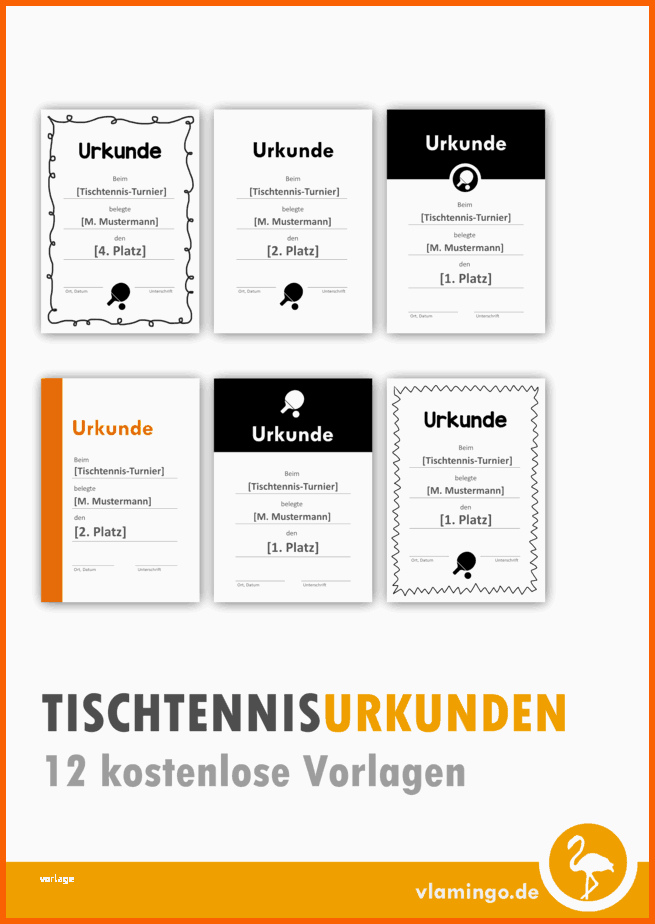Hervorragen 12 Kostenlose Urkunden Vorlagen Für Tischtennis Turniere