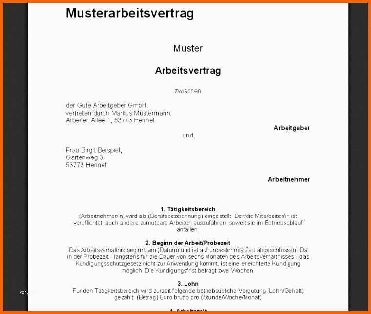 Hervorragen 14 Arbeitsvertrag Kundigen Vorlage Vorlagen123 Vorlagen123