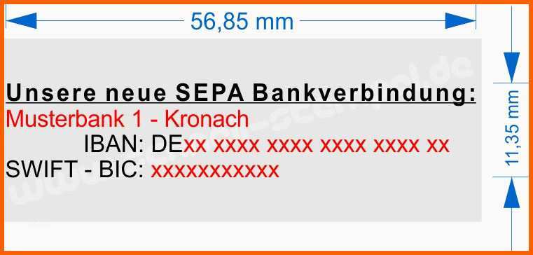 Hervorragen 4913 Trodat Printy Sepa Stempel Für 1 Bankverbindung