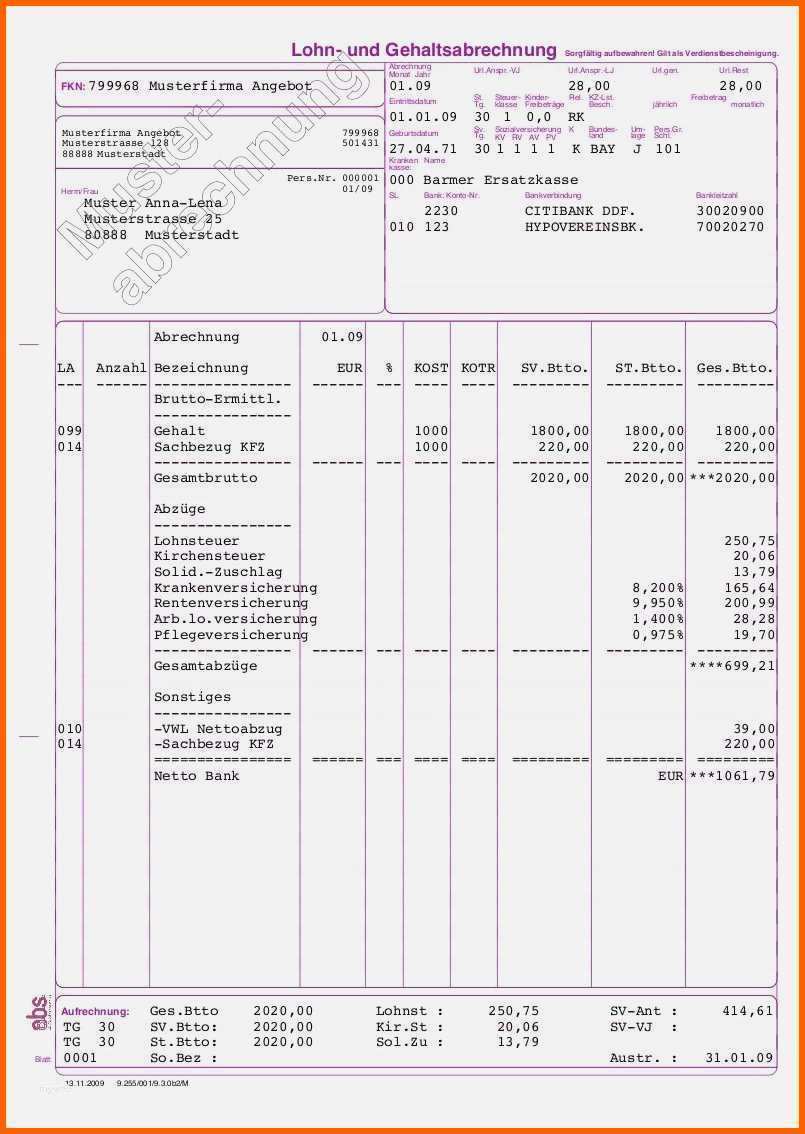 Hervorragen 74 Erstaunlich Lohnabrechnung Vorlage Excel Abbildung