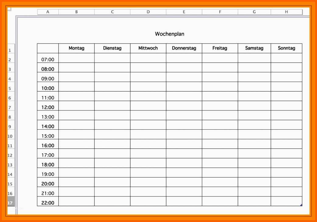 Hervorragen 8 Wochenplaner Vorlage Pdf - Kostenlos Vorlagen | #69540