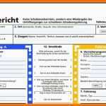 Hervorragen 9 Unfallbericht Vorlage