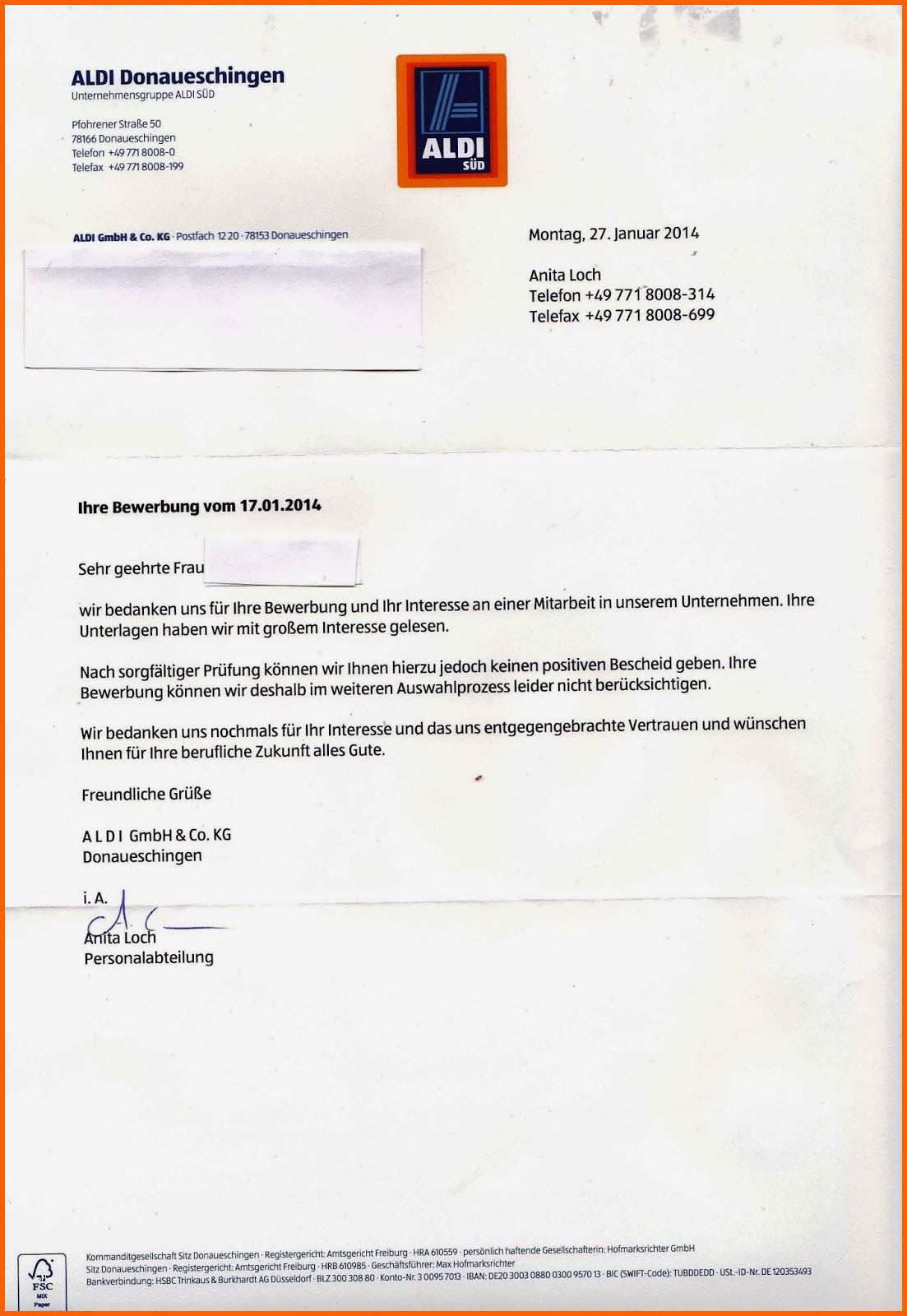 Hervorragen Bewerbung Absagen