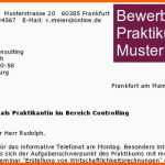 Hervorragen Bewerbung Praktikum Muster Download