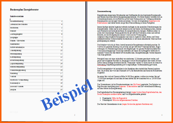 Hervorragen Businessplan Vorlage Gastronomie
