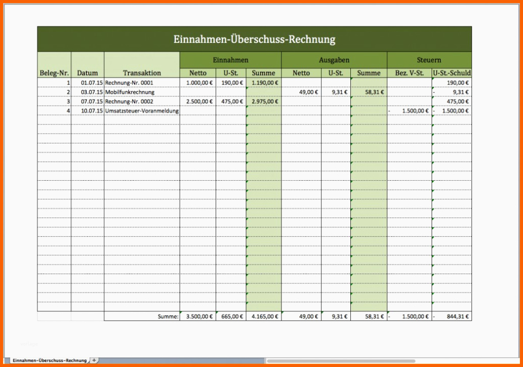 Hervorragen Einnahmen Ausgaben Excel Vorlage Privat Papacfo