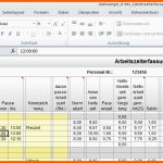 Hervorragen Excel Arbeitszeiterfassung Mit Variabler Pausenzeit