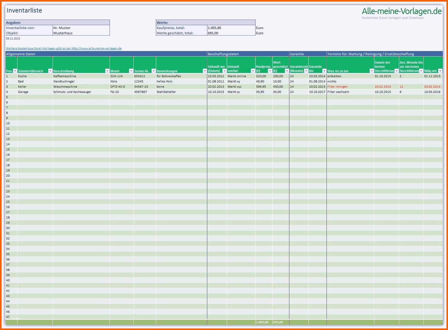 Hervorragen Excel Kassenbuch