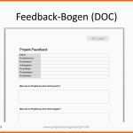 Hervorragen Feedback Vom Projektteam Einfordern Mit Feedback Bogen