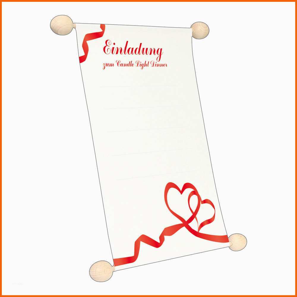 Hervorragen Gutschein Schriftrolle Idee & Stil A5 "einladung Zum