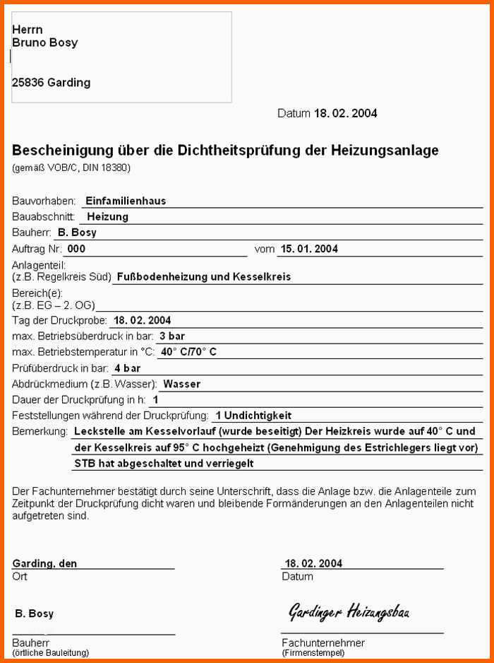 Hervorragen Inbetriebnahme Einer Wasserheizung