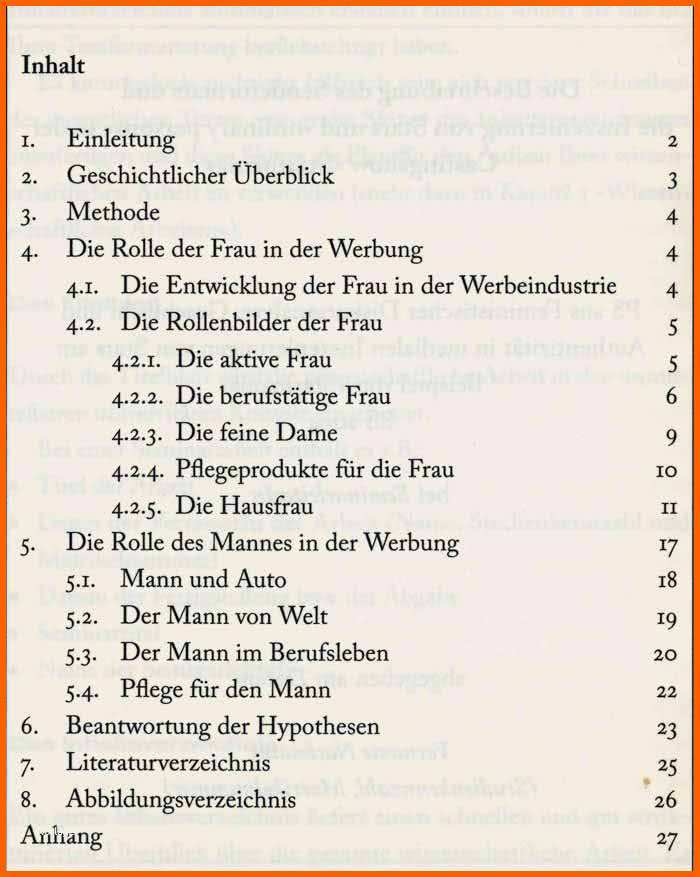 Hervorragen Inhaltsverzeichnis