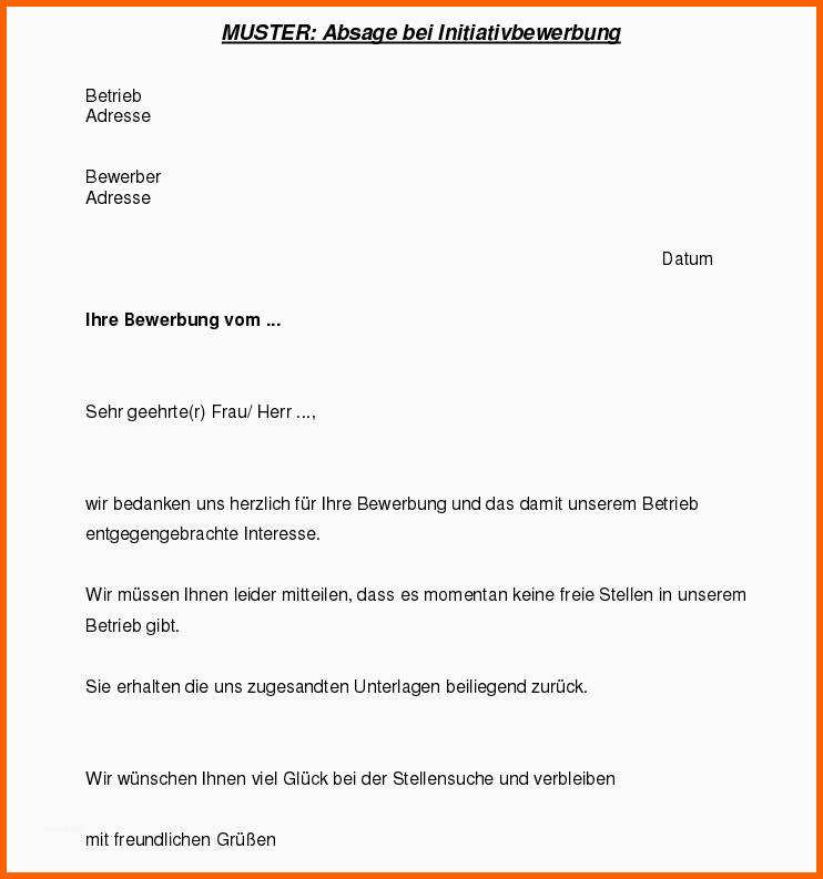 Hervorragen Initiativbewerbung Muster Download