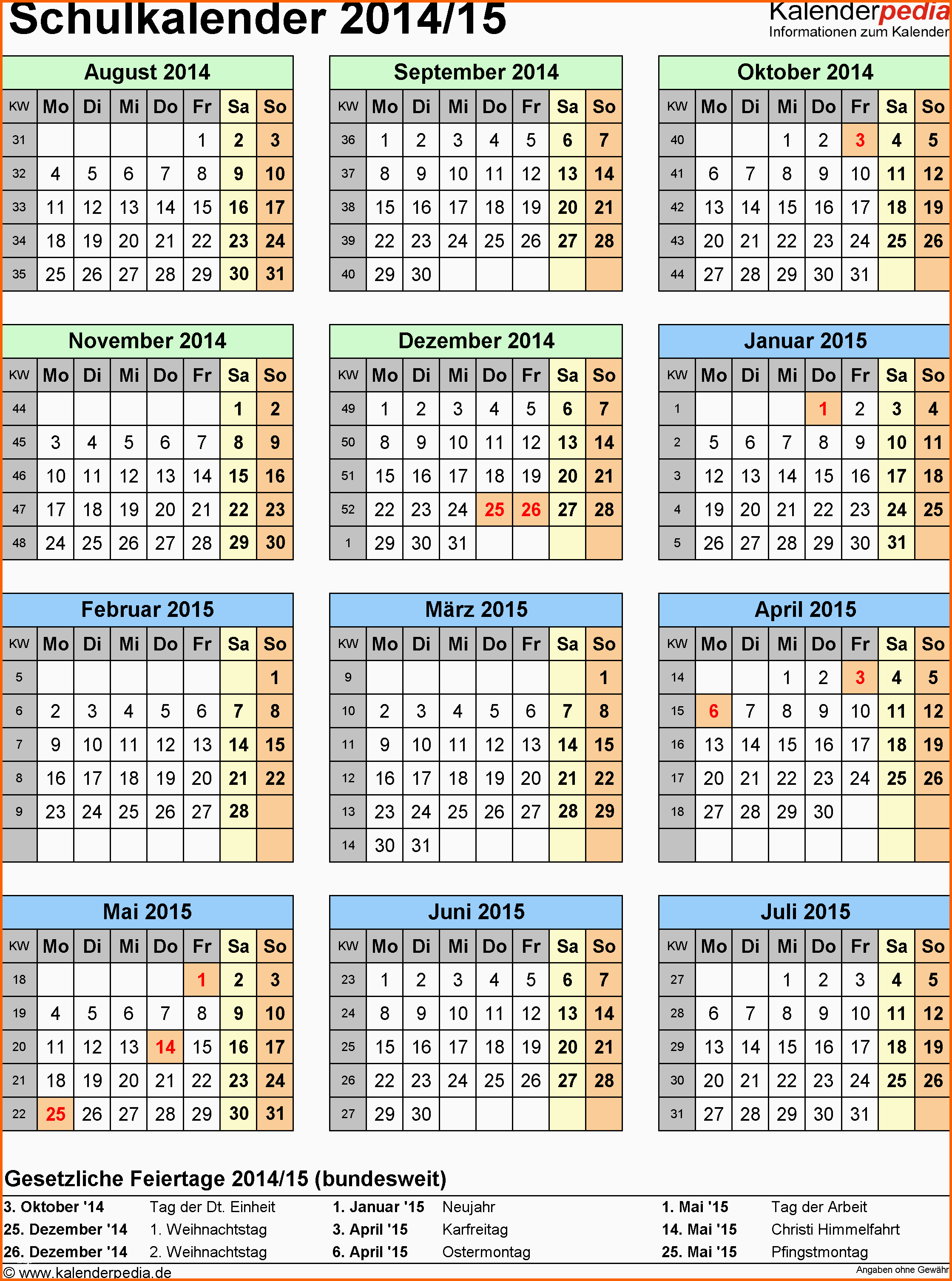 Hervorragen Kalender 2016 In Excel Zum Ausdrucken 16 Vorlagen