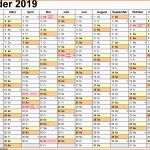 Hervorragen Kalender 2019 Zum Ausdrucken In Excel 16 Vorlagen