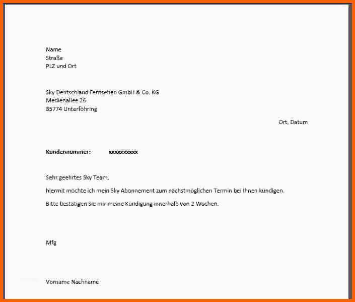 Hervorragen Kündigung Strom Vorlage Word Kundigung Handyvertrag